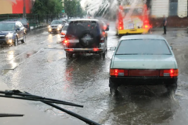 Droga w deszczu — Zdjęcie stockowe