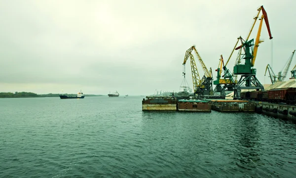 Large harbor terminal — Stok fotoğraf