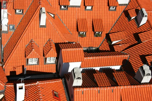 Prag çatılar — Stok fotoğraf