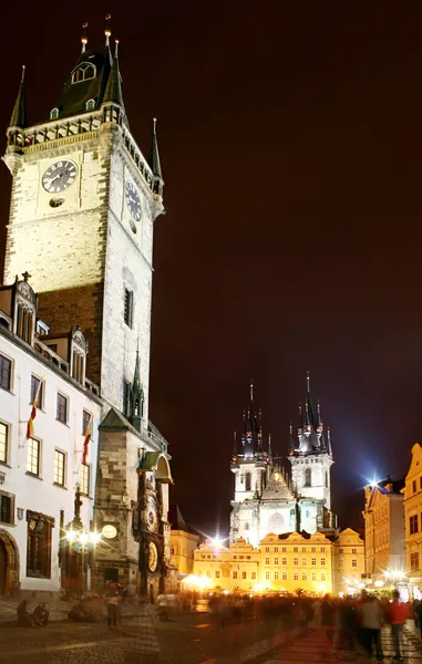 Praga w nocy — Zdjęcie stockowe