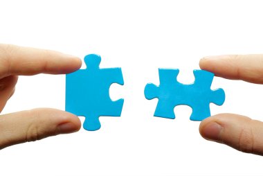 Puzzle in hands clipart