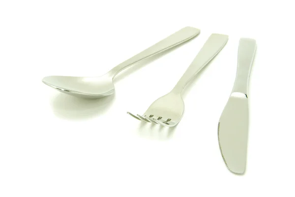 Tenedor, cuchara y cuchillo — Foto de Stock