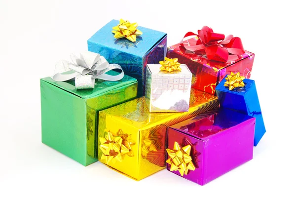 Presentes de caixa de Natal — Fotografia de Stock