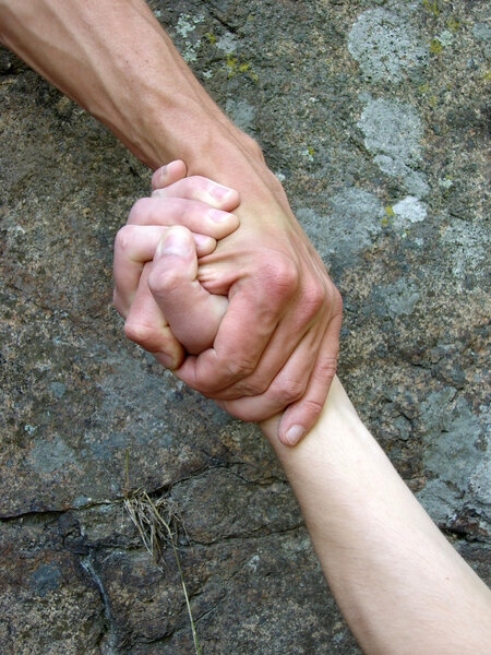Mano en mano — Foto de Stock