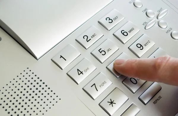 Dedo com teclado — Fotografia de Stock