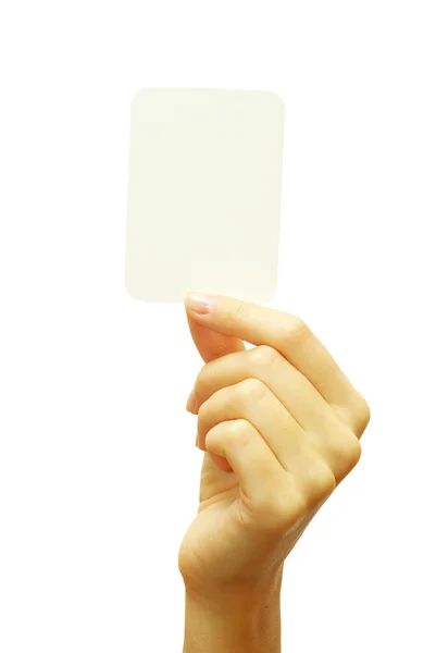 Cartão na mão — Fotografia de Stock