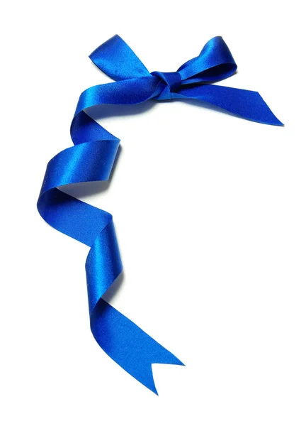 Blue holiday bow — Stock Photo, Image
