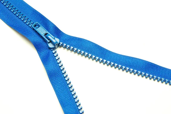 Zipper on white — Stock Photo, Image