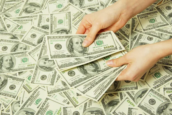 Hands with money — Stock Photo, Image