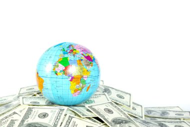 Globe and dollars clipart