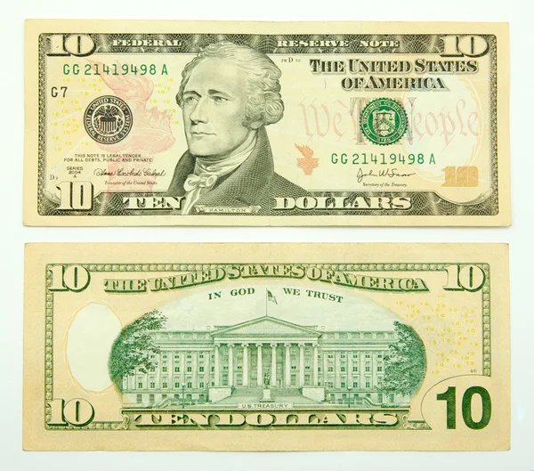 Dez dólares — Fotografia de Stock
