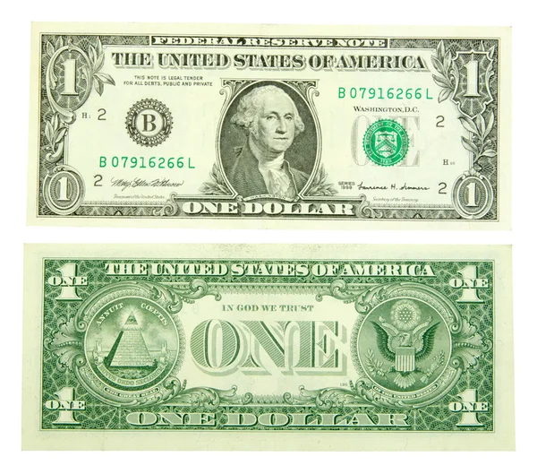 Jeden dolar. — Zdjęcie stockowe