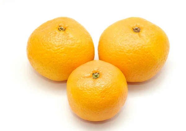 Tre tangeriner — Stockfoto
