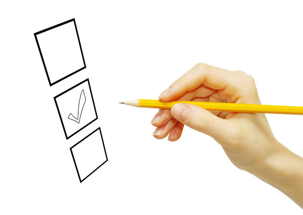 Рука с карандашом
