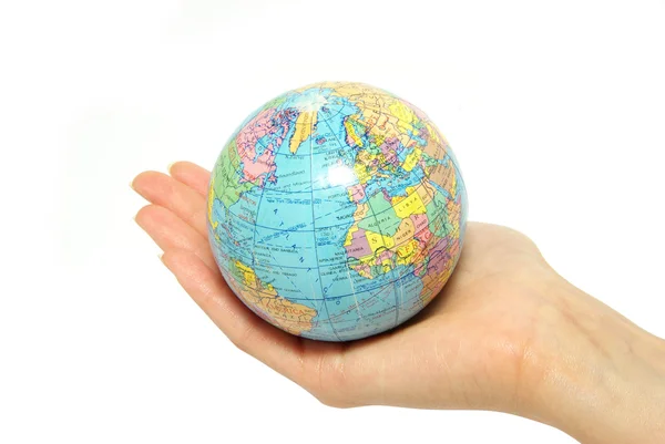 Globe i hand — Stockfoto