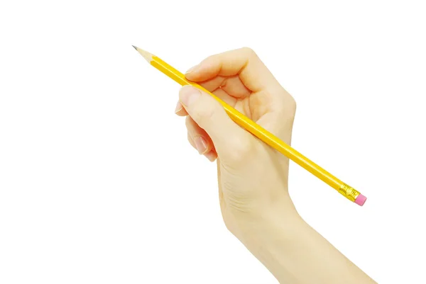 Ołówek w ręku — Zdjęcie stockowe