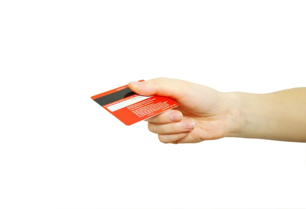 Mână care deține cardul de credit — Fotografie, imagine de stoc