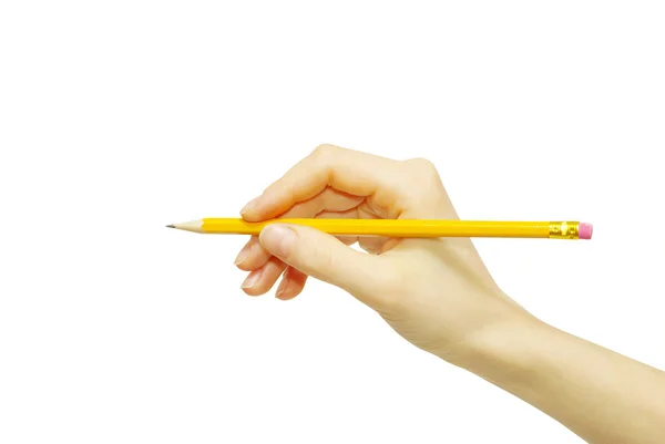 Lápis na mão — Fotografia de Stock