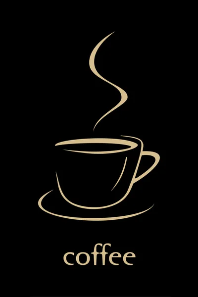 Kaffe Logotyp Mall Vektor Ikon Design — Stock vektor