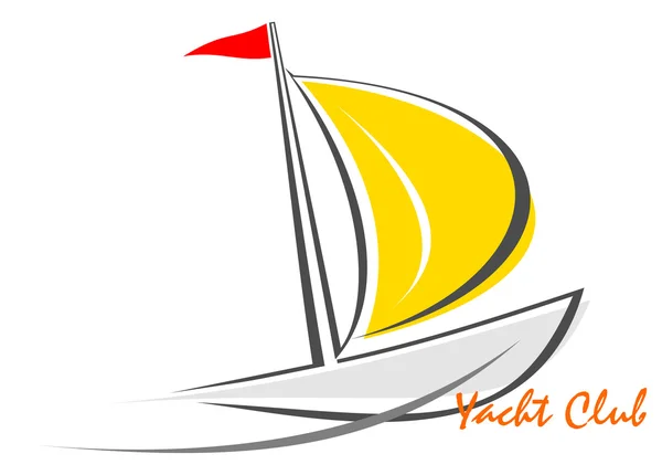 Segelboot Ikone Vektor Illustration Design — Stockvektor