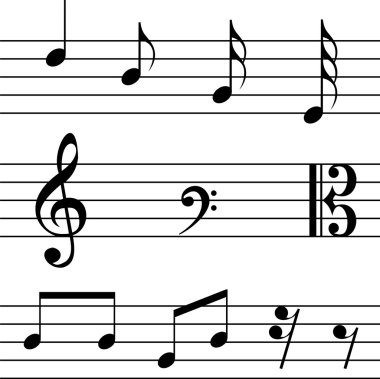 Musical notes - vector signs clipart