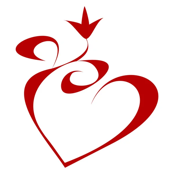 Coeur Avec Flèche Illustration Vectorielle — Image vectorielle