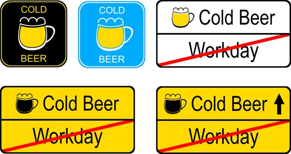 Signes de bière — Image vectorielle