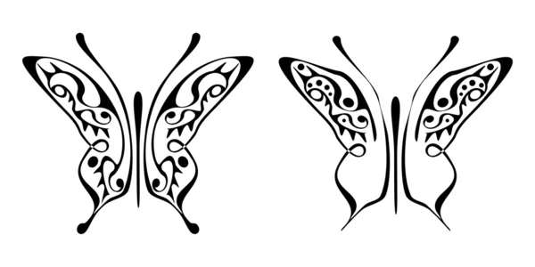 Метелик шаблон татуювання — стоковий вектор