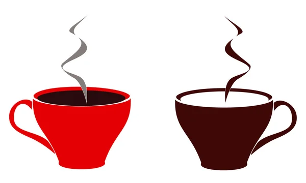 Twee kopjes koffie — Stockvector