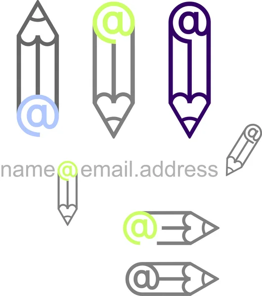 Pensil email - Stok Vektor