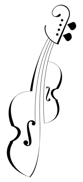 Tätowierung Geige. — Stockvektor
