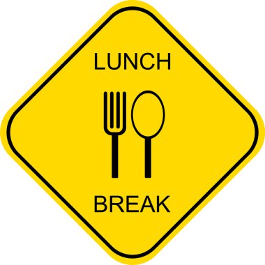 Lunch break - sign clipart