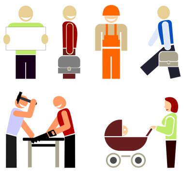The of various occupations clipart
