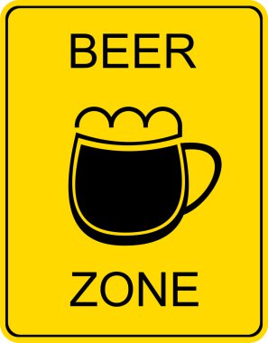 Beer zone - sign clipart