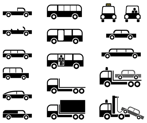 Cars - set of vector icons — Stock Vector