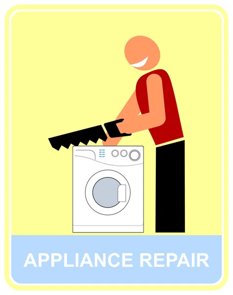 Réparation et entretien d'appareils ménagers — Image vectorielle