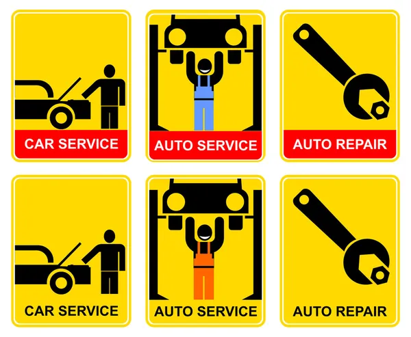 Auto service - sign — Stock Vector