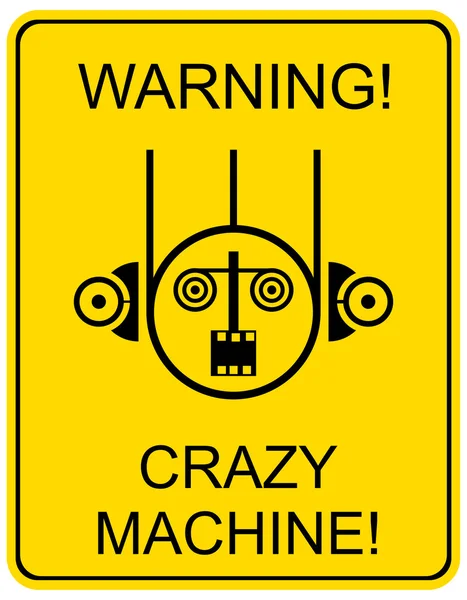 Crazy machine - sign — Stock Vector