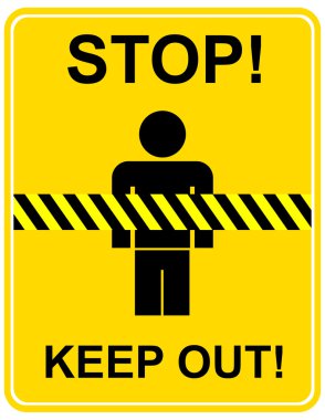 Stop, keep out - sign clipart