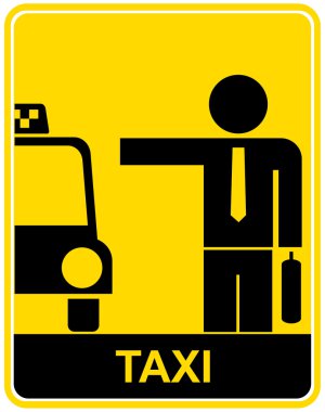 Taxi - sign, symbol clipart