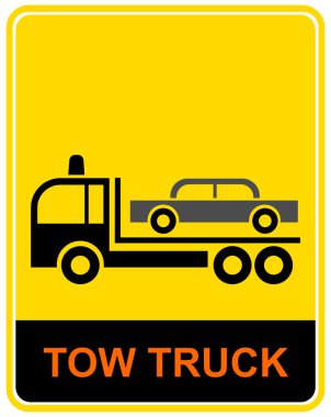 Tow truck - sign clipart