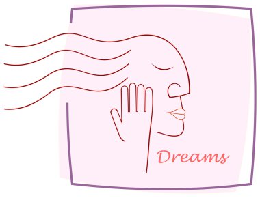 Dreaming girl clipart