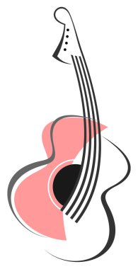 Abstract guitar clipart