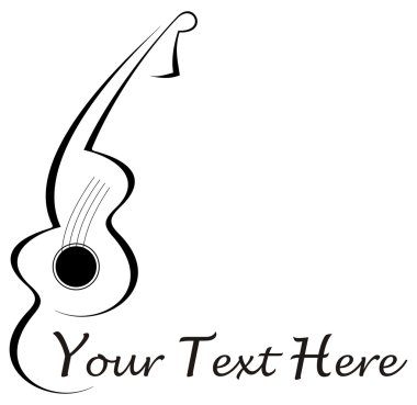 Guitar tattoo clipart