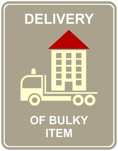 stock vector Delivery of bulky item