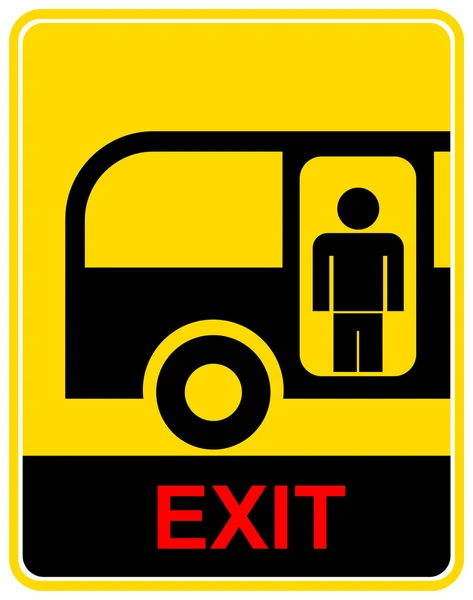 Bus stop, exit - sign — Stock Vector