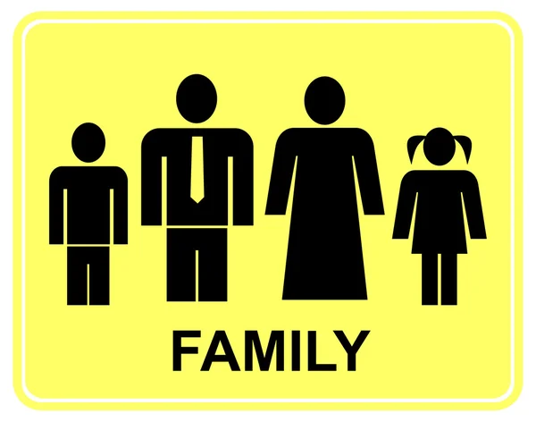 Aile - işareti — Stok Vektör