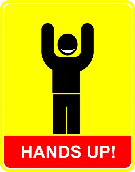 Eller yukarı - işareti — Stok Vektör