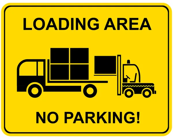 Loading area - no parking — Stock Vector