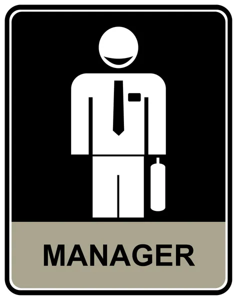 Kierownik, pracownik biurowy - ikona — Wektor stockowy